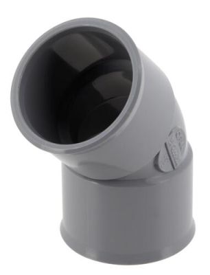 Coude Ø 32 mm, femelle-femelle à 45°, à coller, gris, en PVC NICOLL - CF44