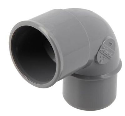 Coude Ø 32 mm, mâle-femelle à 87°30, à coller, gris, en PVC NICOLL - CF8