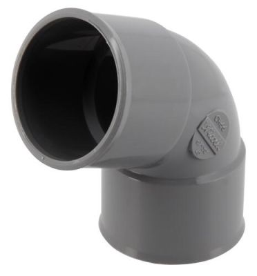 Coude Ø 40 mm, mâle-femelle à 67°30, à coller, gris, en PVC NICOLL - CH66