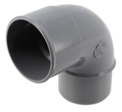 Coude Ø 50 mm, mâle-femelle à 87°30, à coller, gris, en PVC NICOLL - CJ8
