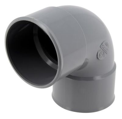 Coude Ø 63 mm, femelle-femelle à 87°30, à coller, gris, en PVC NICOLL - CL88