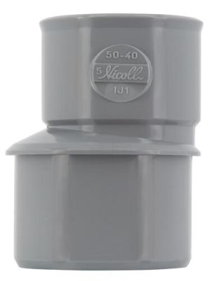 Réduction extérieure excentrée, Ø 50/40 mm, mâle-femelle, à coller NICOLL - IJ1