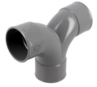 Coude double parallèle, Ø 50 GR, femelle-femelle à 87°30, à coller NICOLL - OJ88