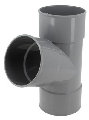 Culotte simple, Ø 100, femelle-femelle à 67°30, à coller, gris, en PVC NICOLL - BT166