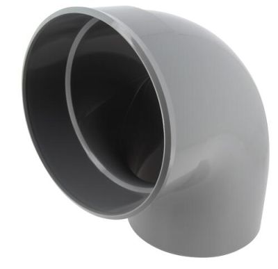 Coude Ø 200 mm, mâle-femelle à 87°30, à coller, gris, en PVC NICOLL - CB8