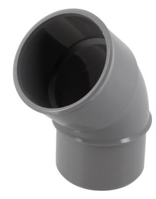 Coude Ø 50 mm, mâle-femelle à 45°, à coller, gris, en PVC NICOLL - CJ4