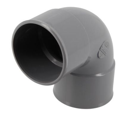 Coude Ø 50 mm, femelle-femelle à 87°30, à coller, gris, en PVC NICOLL - CJ88