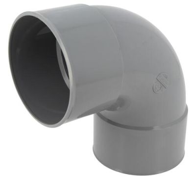 Coude Ø 110 mm, femelle-femelle à 87°30, à coller, gris, en PVC NICOLL - CV88