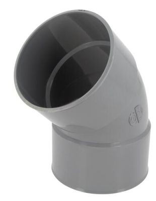 Coude Ø 110 mm, femelle-femelle à 45°, à coller, gris, en PVC NICOLL - CV44