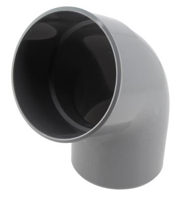 Coude Ø 125 mm, mâle-femelle à 67°30, à coller, gris, en PVC NICOLL - CX6