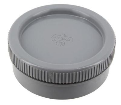 Tampon de visite avec bouchon, Ø 110 mm, mâle-femelle, à coller, gris, en PVC NICOLL - FV