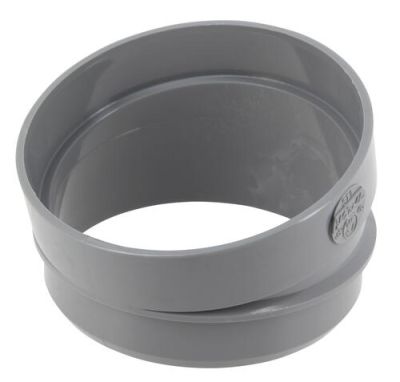 Secteur de coude, Ø 100 mm, mâle-femelle à 15°, à coller, gris, en PVC NICOLL - ST1