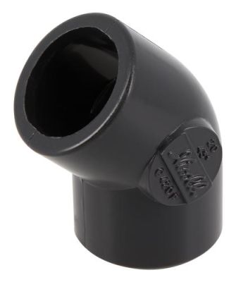 Coude pression à coller, Ø 20 mm, femelle-femelle à 45°, en PVC anthracite NICOLL - C420F