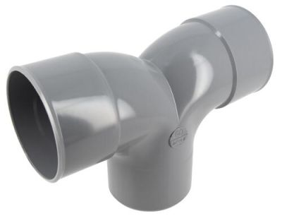 Coude double parallèle, Ø 100 mm, mâle-femelle à 87°30, à coller, gris en PVC NICOLL - OT8