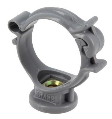 Collier monobloc en polypropylène Ø32 insert métallique clipsage manuel - NICOLL - CM32