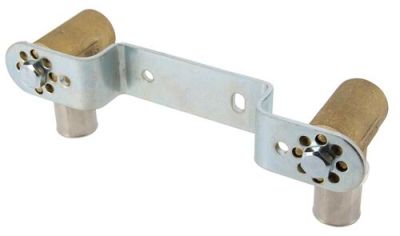 Coude applique à sertir FLUXO®, femlles à visser, Ø 20 x 12" (15/21), en laiton