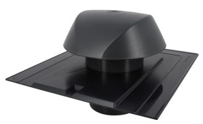 Chapeau de ventilation avec platine ardoise, Ø 125 anthracite - NICOLL - VVA12A
