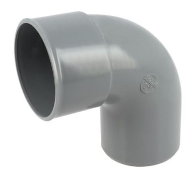 Coude Ø 75 mm, mâle-femelle à 87°30, à coller, gris, en PVC NICOLL - CP8
