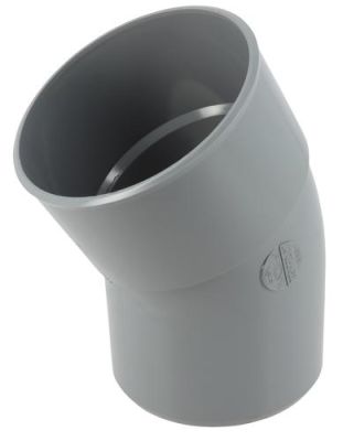 Coude Ø 110 mm, mâle-femelle à 30°, à coller, gris, en PVC NICOLL - CV3