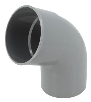 Coude Ø 110 mm, mâle-femelle à 67°30, à coller, gris, en PVC NICOLL - CV6