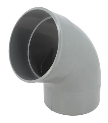 Coude Ø 160 mm, mâle-femelle à 67°30, à coller, gris, en PVC NICOLL - CZ6