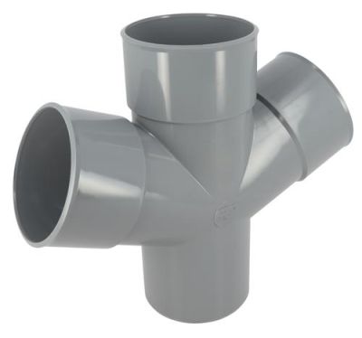 Culotte double parallèle mâle-femelle 67°30 Ø 100 - NICOLL - RT16