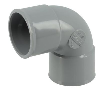 Coude Ø 32 mm, femelle-femelle à 87°30, à coller, gris, en PVC NICOLL - CF88
