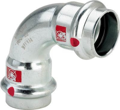 Prestabo-Coude 90° avec SC-Contur acier non 1116 certification VdS 35 - VIEGA - 558161