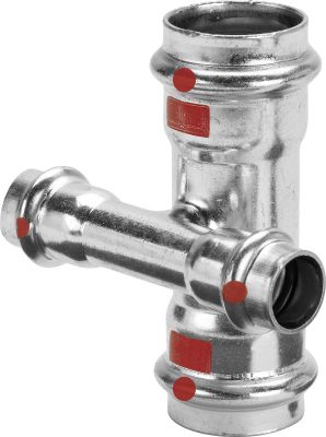 Prestabo-Croix avec SC-Contur acier non galvanisé modèle 1148 d1 22 d2 15 - VIEGA - 601164
