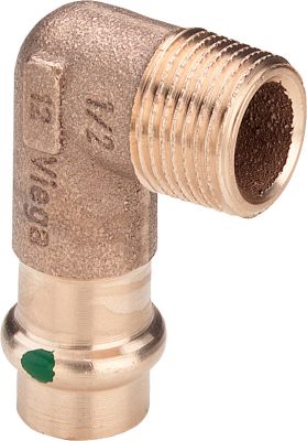 Sanpress-Coude de transition 90° bronze silicium modèle 2214.1 15 - VIEGA - 335281