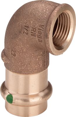 Sanpress-Coude de transition 90° bronze silicium modèle 2214.2 12 Rp - VIEGA - 290931