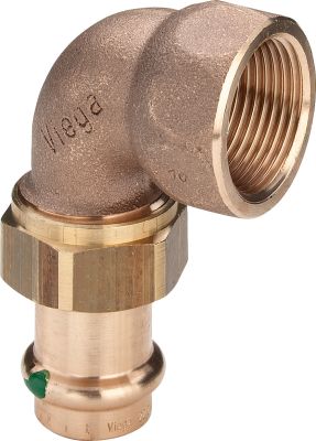 Sanpress-Raccord démontable de transition 90° silicium modèle 2255 15 Rp - VIEGA - 125660