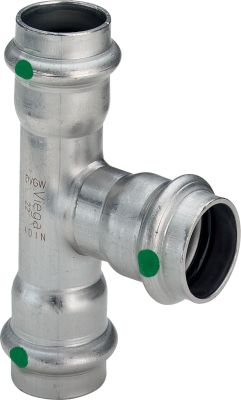 Sanpress Inox-Té avec SC-Contur acier VdS d1 54 d2 35 d3 - VIEGA - 436063