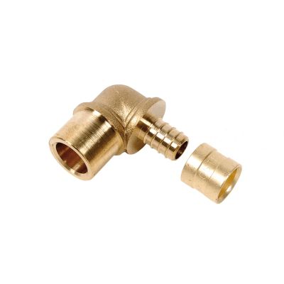 Coude 90° PER Ø 10x12 mm Cu. 14 mm Raccord à glissement laiton SERTIGLISS - CAC1214