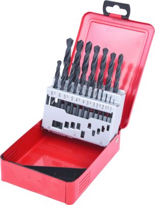 Coffret de 19 forets HSS laminés, Ø1,0-10,0 mm