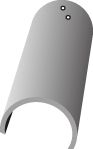faîtière 1/2 RONDE dimension 40x16 anthracite NC CEDRAL - 274979