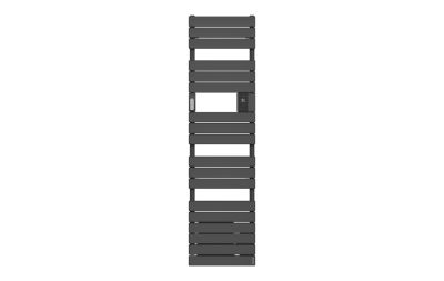 Radiateur sèche-serviettes connecté avec ventilo 1750W Anthracite - ATLANTIC - 861939
