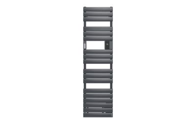 Radiateur sèche-serviettes connecté étroit sans ventilo 500W Graphite - ATLANTIC - 861923
