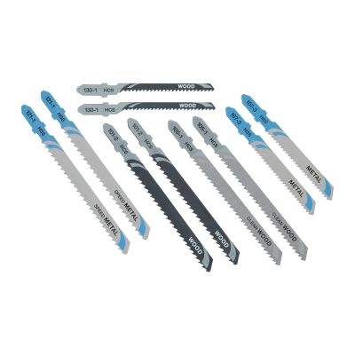 Coffret de 10 lames de scie sauteuse bois et métal Attache en T