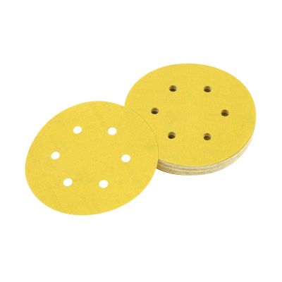 Disque abrasif velcro pour ponceuses excentriques grain 80 - 6 perforations ø 150mm pour DWE6423-QS