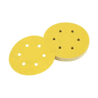 Disque abrasif velcro pour ponceuses excentriques grain 120 - 6 perforations ø 150mm pour DWE6423-QS