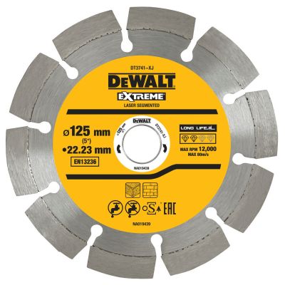 Disque laser pour matériaux de construction/béton 125x22.2mm, hauteur segment 7.5mm
