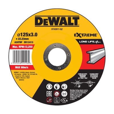 Disque à tronçonner le métal 125x22.2mm, épaisseur 2.8mm, moyeu déporté