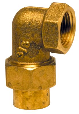 Raccord laiton Union coudée à souder femelle visser 12 3/8'' - THERMADOR - 96GCU1212