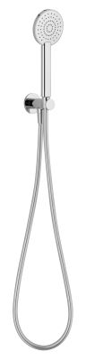 KIT douchette + Support-Prise d'eau. Rond. Chromé - THEWA - KI060CR