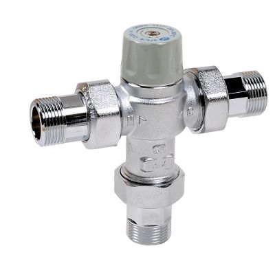 Mitigeur Caleffi 3/4 30-50°c avec filtres et clapets, NF MT521720 - THERMADOR