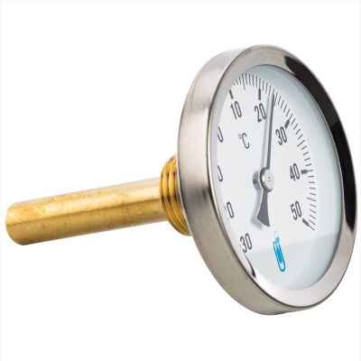 Thermomètre axial avec plongeur 45 mm, doigt de gant THERMADOR - T063A