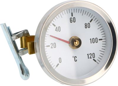 Thermomètres à cadran 0°c à 120°c. Fourni avec bracelet pour tube jusqu'à 1"1/2, Ø 63 - THERMADOR