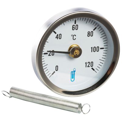 Thermomètres à cadran 0-120°c, fourni avec ressort pour tube jusqu'à 1".ø 63 - THERMADOR