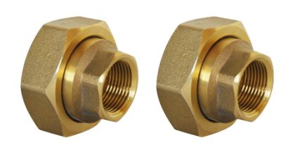 Raccord Union à portée plate en laiton 2 pièces g1"1/2 1/2"f la paire - THERMADOR - ZRUL15